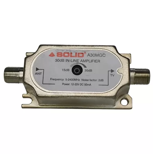 Solid Adjustable 15–30dB Coaxial Line Amplifier