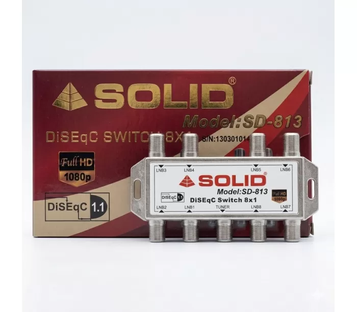 SOLID SD-813 DiSEqC 1.1 Switch - 8in1