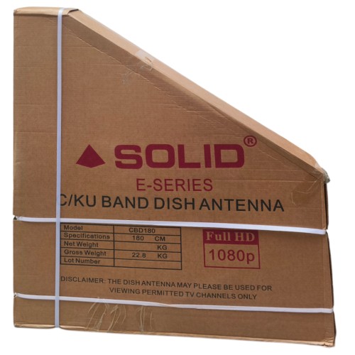 6 FEET (180cm) SOLID C/KU-PRIME FOCUS-SATELLITE C-BAND RECEPTION DISH ANTENNA