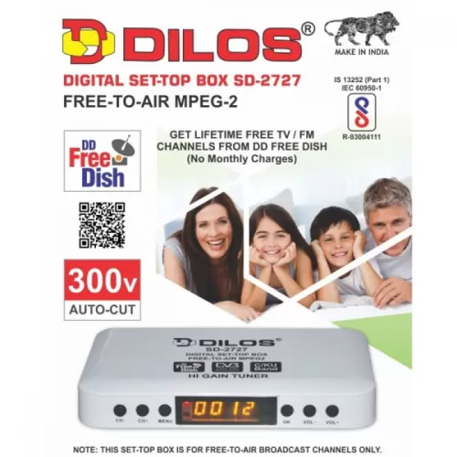 Dilos MPEG-2 SD-2727 DVB-S Digital FTA Set-Top Box