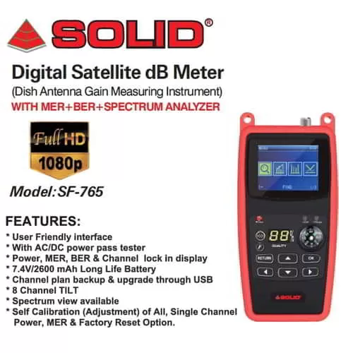 Solid SF-765 Digital Cable TV dB Meter