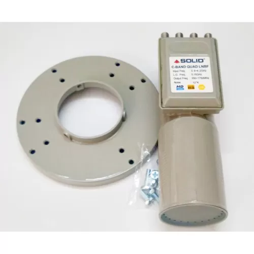 SOLID New CB-4 12K  4 Output Linear C Band Satellite Dish LNB