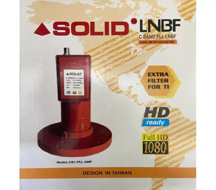 SOLID CB1-PLL-AMP C-Band Satellite PLL LNBF with inbuilt Amplifer