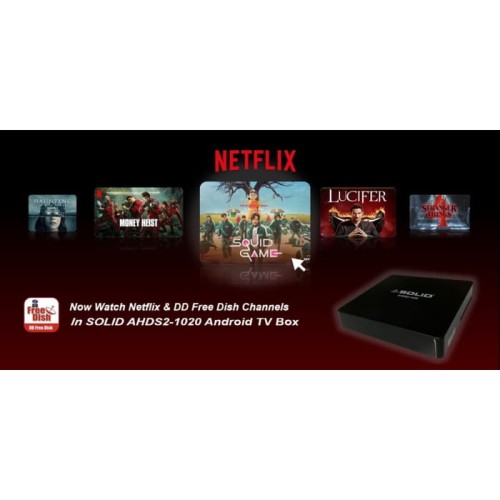 SOLID AHDS2-1020 OTT + FREEDTH Channels Hybrid Box with FREE OTT SUBSCRIPTION