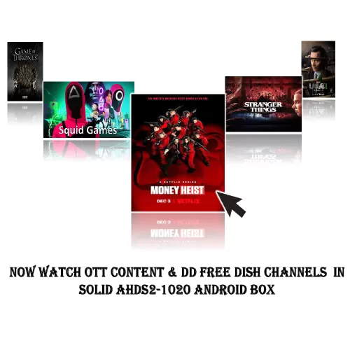 SOLID AHDS2-1020 OTT + FREEDTH Channels Hybrid Box