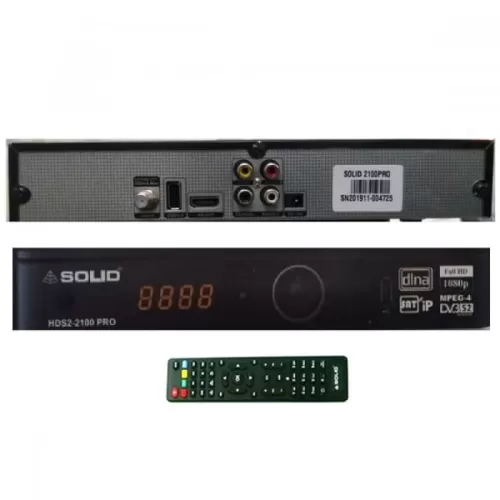 SOLID HDS2-2100Pro Full HD DVB-S2 Set-Top Box with Tubio, Cast and SATIP
