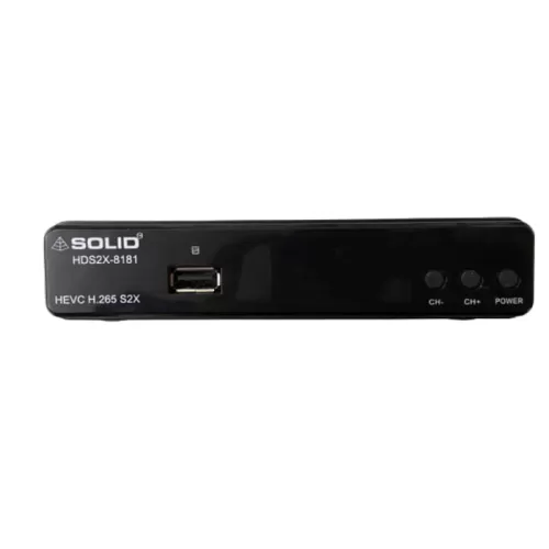 SOLID HDS2X-8181 H.265 T2-MI HEVC S2X FullHD Digital IT-BOX CUM Set-Top Box