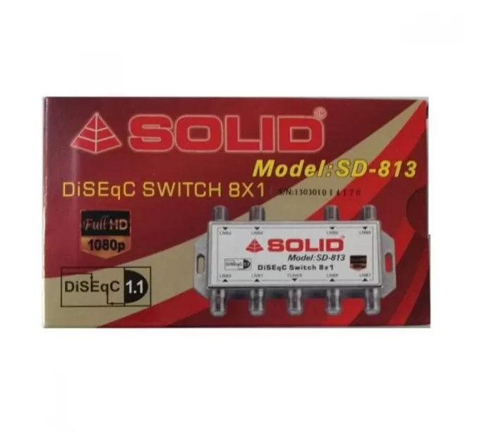 SOLID SD-813 DiSEqC 1.1 Switch - 8in1