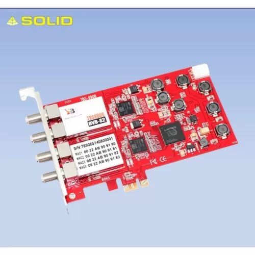 TBS6908 Professional DVB-S2 Quad Tuner PCIe Card