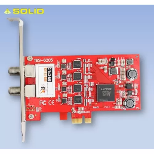 TBS6205 T2/T/C Quad TV Tuner PCIe Card