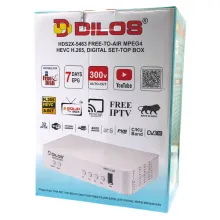 DILOS HDS2X-5463 DVB-S2X HEVC H.265 8-Bit Full HD Free-To-Air Set-Top Box with Inbuilt WiFi