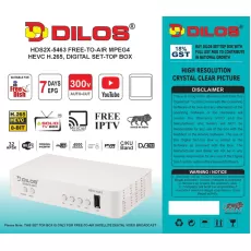  DILOS HDS2X-5463 HEVC 8bits H.265 Free-To-Air Set-Top Box