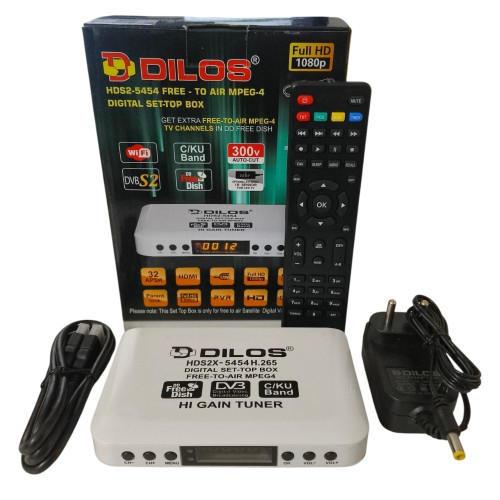 DILOS HDS2-5454 H.265 FREE - TO AIR MPEG 4 DIGITAL SET-TOP BOX