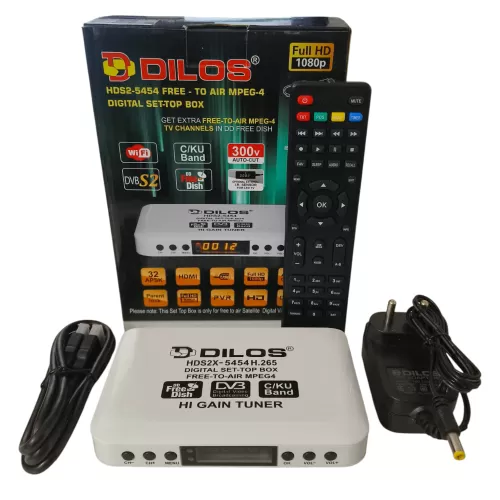 DILOS HDS2-5454 H.265 FREE - TO AIR MPEG 4 DIGITAL SET-TOP BOX