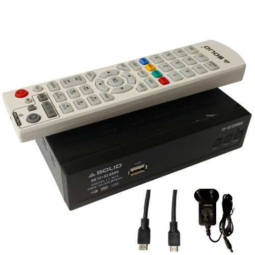 SOLID HDT2+S2-6600 SATELLITE + DIGITAL + STREAMING Player Free-to-air TV Box