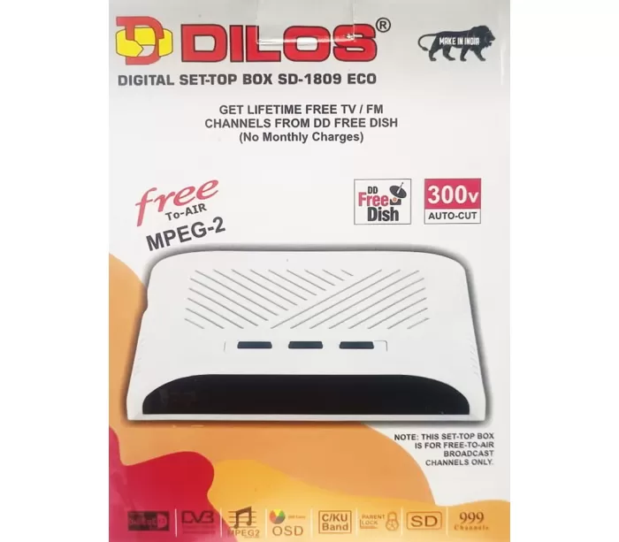 Dilos SD-1809 MPEG-2 SD DVB-S Digital FTA Set-Top Box