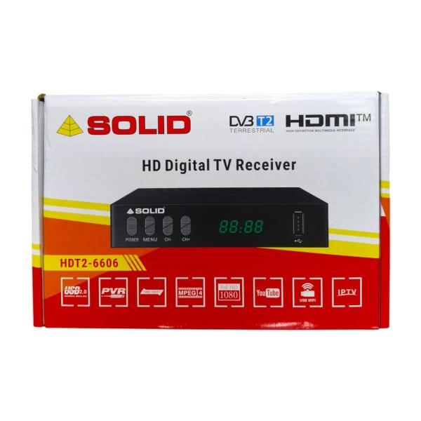 SOLID HDT2-6606 T2 ANTENNA + CABLE TV BOX 