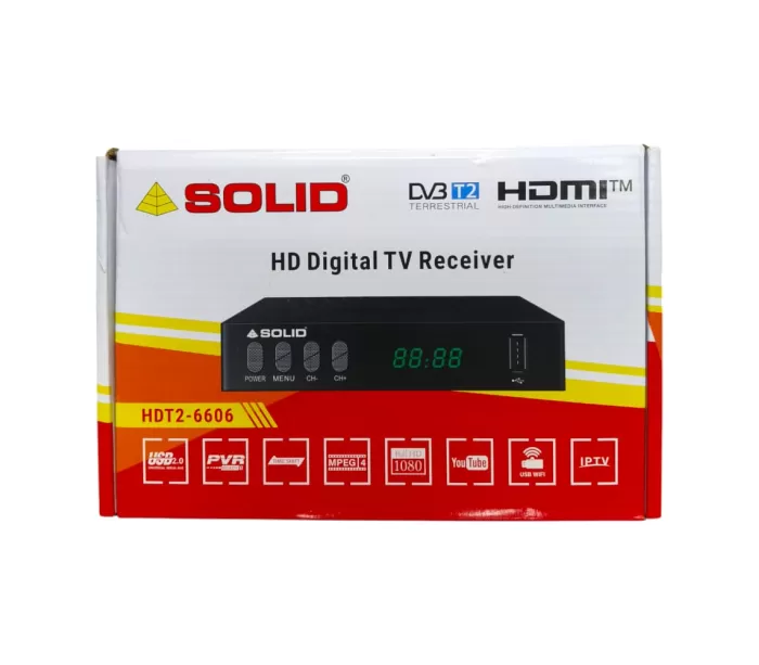SOLID HDT2-6606 T2 ANTENNA + CABLE TV BOX 