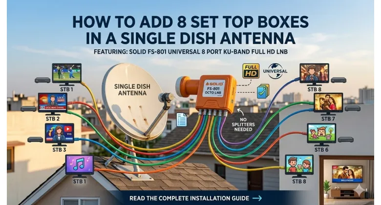 How to Add 8 Set-Top Boxes on One Dish Antenna ?