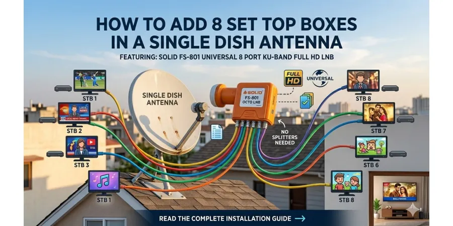 How to Add 8 Set-Top Boxes on One Dish Antenna ?