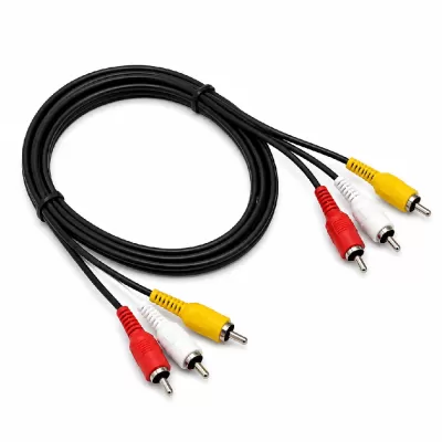SOLID Premium 3 RCA To 3 RCA Audio Video Cable - 1.5 Meters