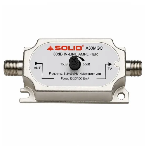 Solid Adjustable 15–30dB Coaxial Line Amplifier