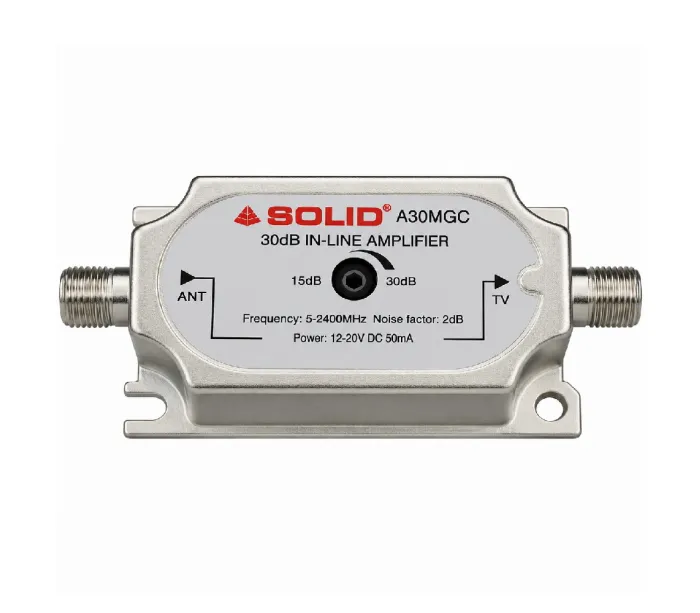 Solid Adjustable 15–30dB Coaxial Line Amplifier