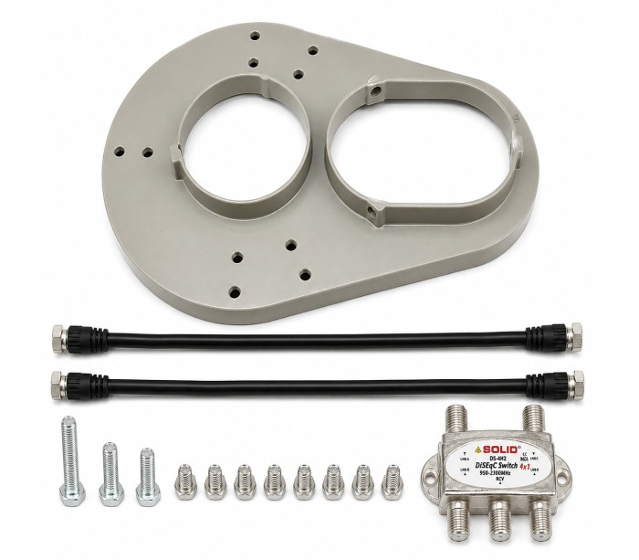 SOLID CB-2MSFL Satellite Feed Horn with Diseqec Switch and Cable