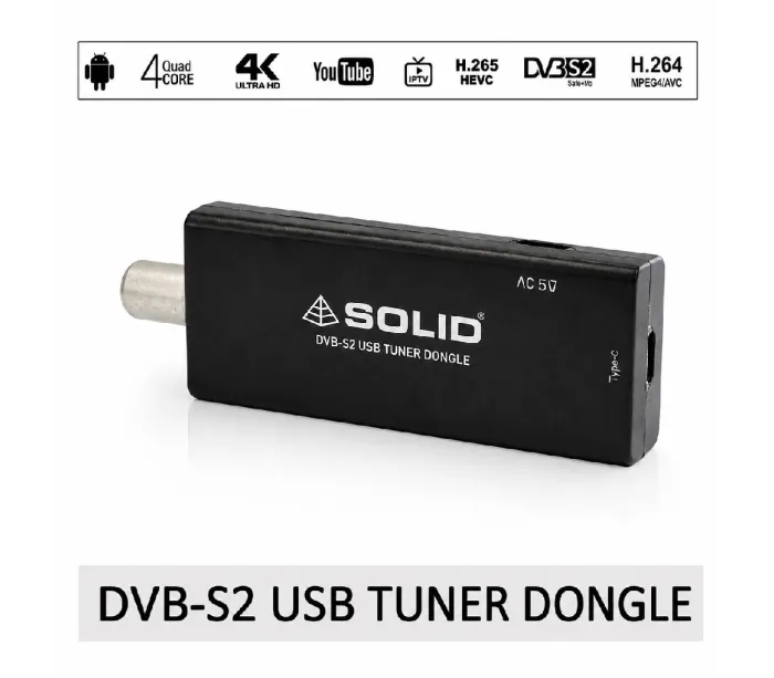 Solid DVB-S2 USB Tuner Dongle For Android