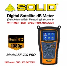 SOLID SF-720 Pro  Rechargeable Digital Satellite dB Meter with Torch