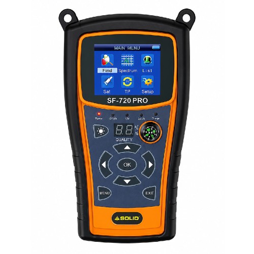 SOLID SF-720 Pro  Rechargeable Digital Satellite dB Meter with Torch