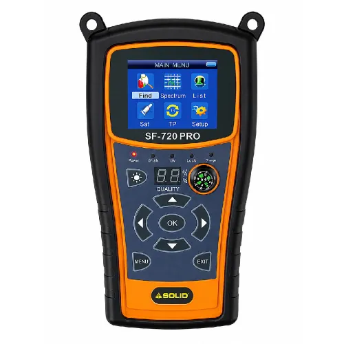 SOLID SF-720 Pro  Rechargeable Digital Satellite dB Meter with Torch