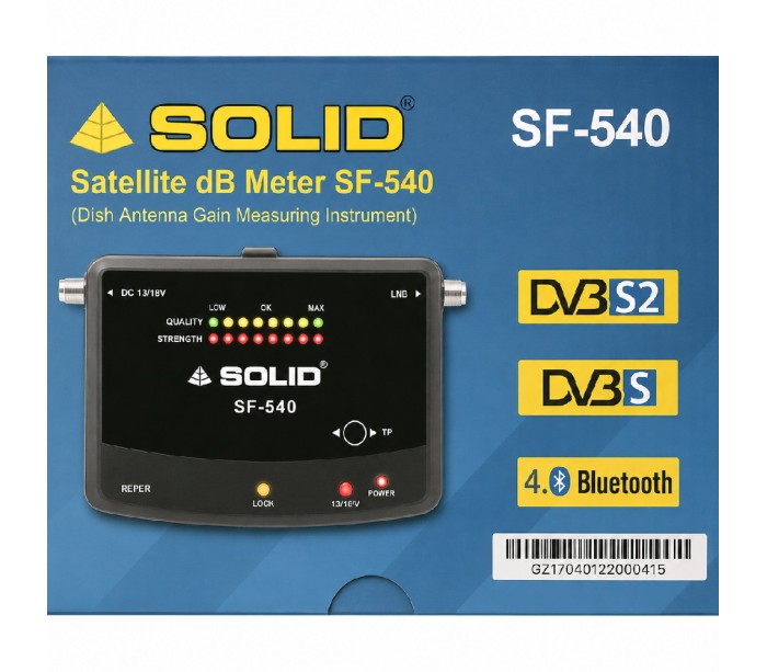 SOLID SF-540 Satellite dB Meter with Bluetooth Interface