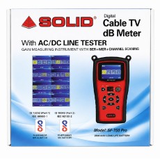 SOLID SF-750PRO DVB-C (BER+MER) Cable TV dB Meter with AC / DC (Color Display)