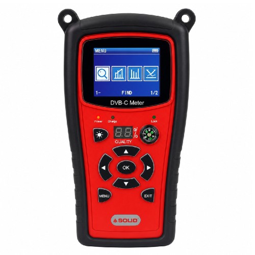 SOLID SF-750PRO DVB-C (BER+MER) Cable TV dB Meter with AC / DC (Color Display)