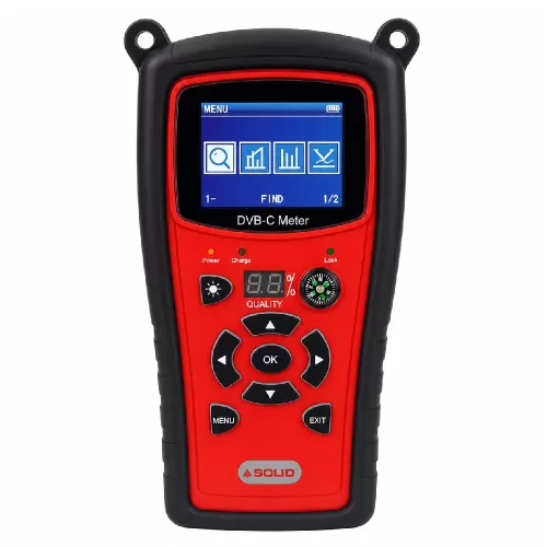 SOLID SF-750PRO DVB-C (BER+MER) Cable TV dB Meter with AC / DC (Color Display)