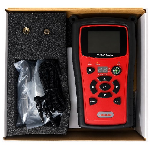 SOLID SF-750PRO DVB-C (BER+MER) Cable TV dB Meter with AC / DC (Color Display)