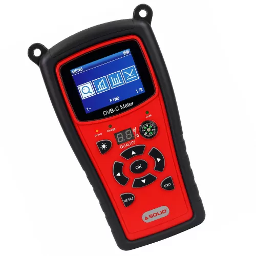 SOLID SF-750PRO DVB-C (BER+MER) Cable TV dB Meter with AC / DC (Color Display)