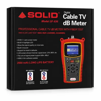Solid SF-936 CABLE TV DB METER WITH FIBER TEST