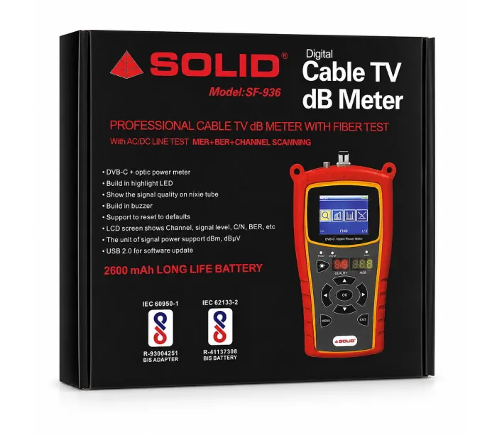 Solid SF-936 CABLE TV DB METER WITH FIBER TEST