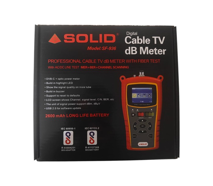 SOLID SF-936 Digital Cable TV dB Meter