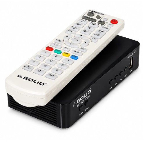 SOLID HDS2X-7299 HEVC 8bits H.265 Free-To-Air Set-Top Box With Free Wi-Fi Dongle