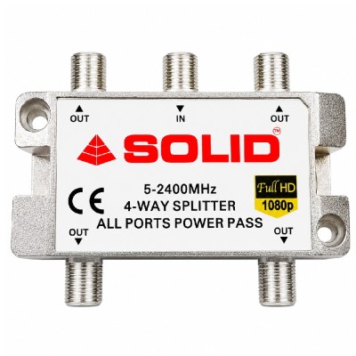 Solid 4-Way Splitter