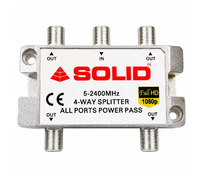 Solid 4-Way Splitter