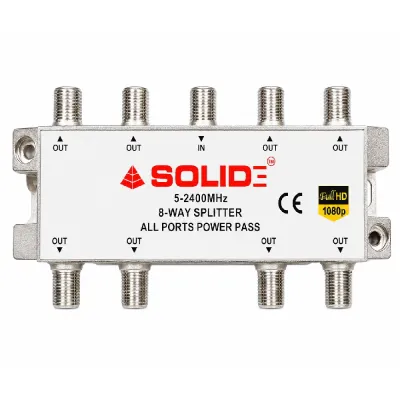 Solid 8-Way Power Pass Splitter