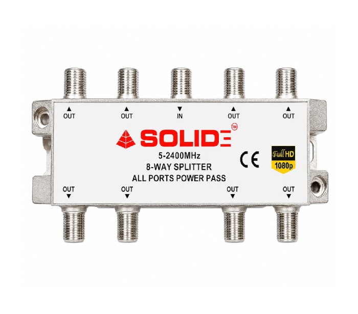 Solid 8-Way Power Pass Splitter