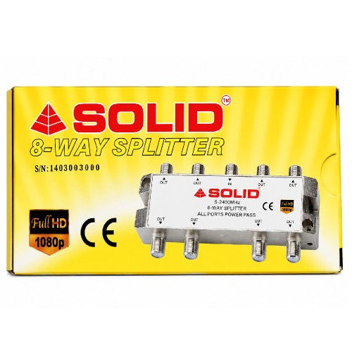 Solid 8-Way Power Pass Splitter