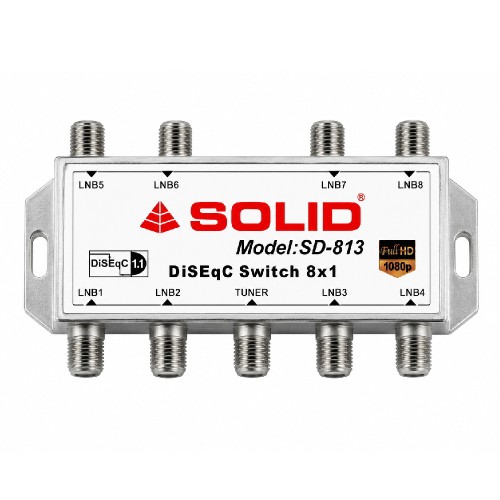 SOLID SD-813 DiSEqC 1.1 Switch - 8in1 SOLID SD-813 DiSEqC 1.1 Switch - 8in1