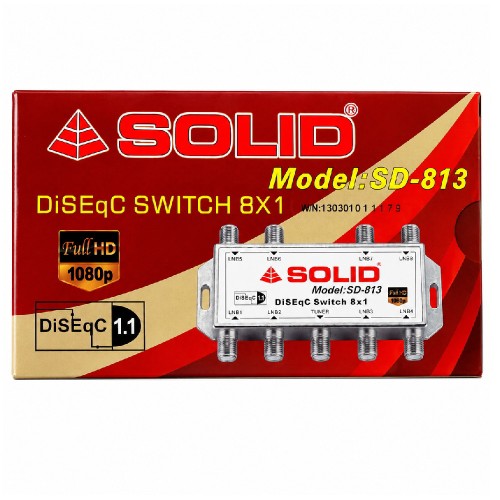 SOLID SD-813 DiSEqC 1.1 Switch - 8in1