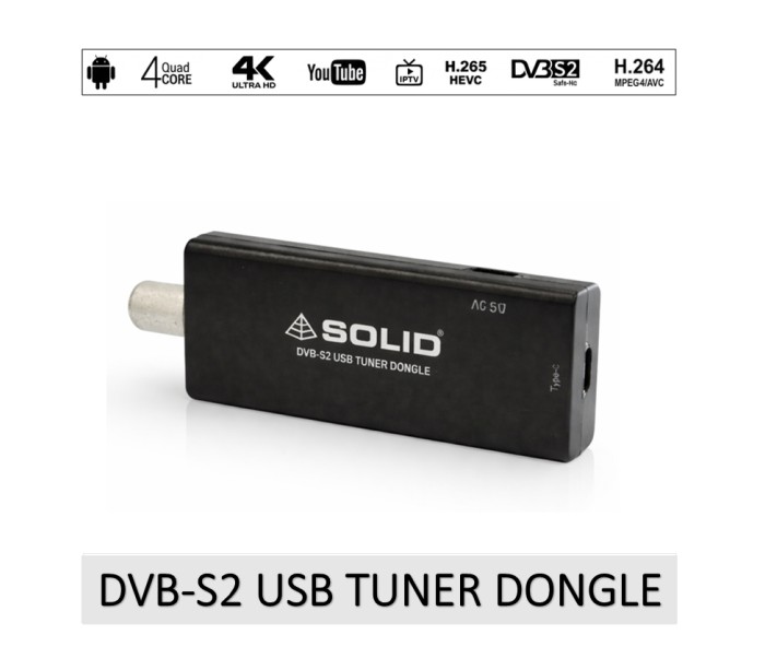 Solid DVB-S2 USB Tuner Dongle For Android